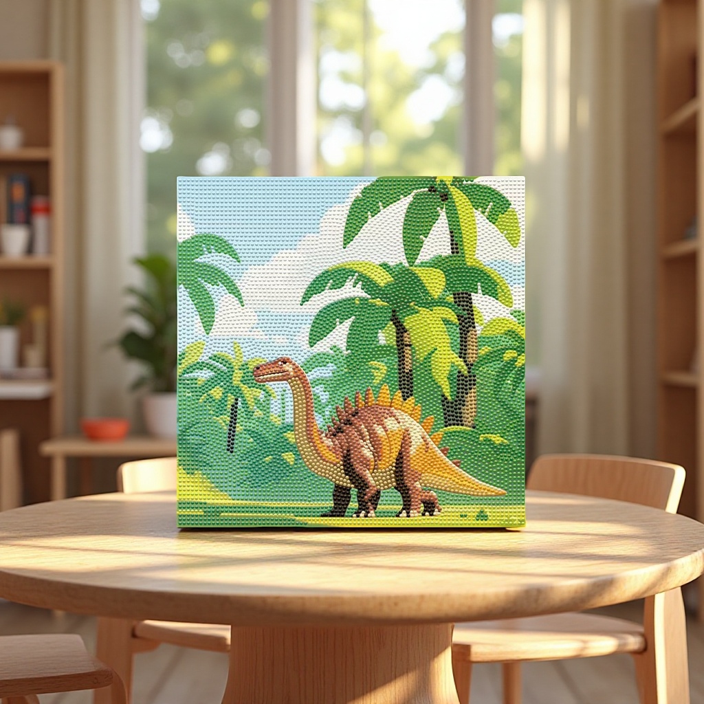 Children's dinosaur diamond painting cartoon Tyrannosaurus rex hand-dotted diamond full diamond decorative painting Creative gift DIY handicraft Application Scenario