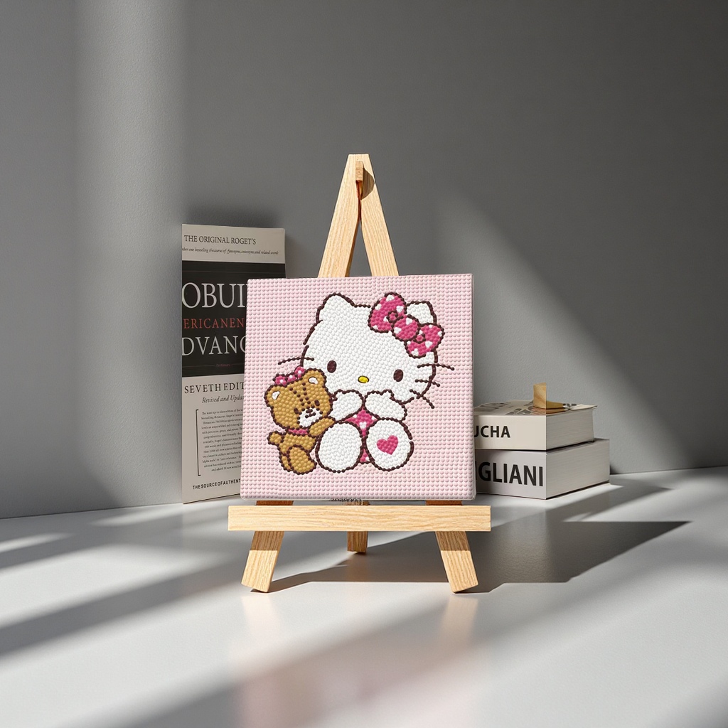 2024 New KT Cat Full Diamond DIY Diamond Painting with frame, high appearance level cartoon dot diamond hanging painting home decoration toy Application Scenario