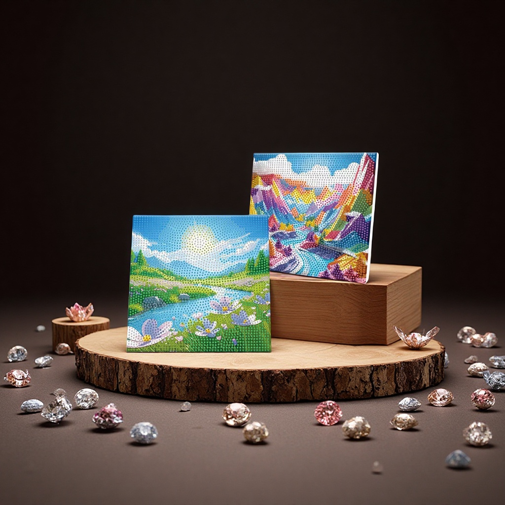 2024 New Style of DIY landscape, animal and painting stickers, full diamond paintings, educational children's handcrafted decorative hanging paintings, home decoration items