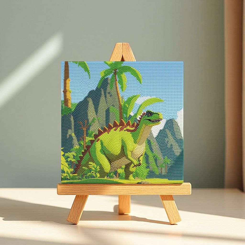 Children's dinosaur diamond painting cartoon Tyrannosaurus rex hand-dotted diamond full diamond decorative painting Creative gift DIY handicraft Item Picture
