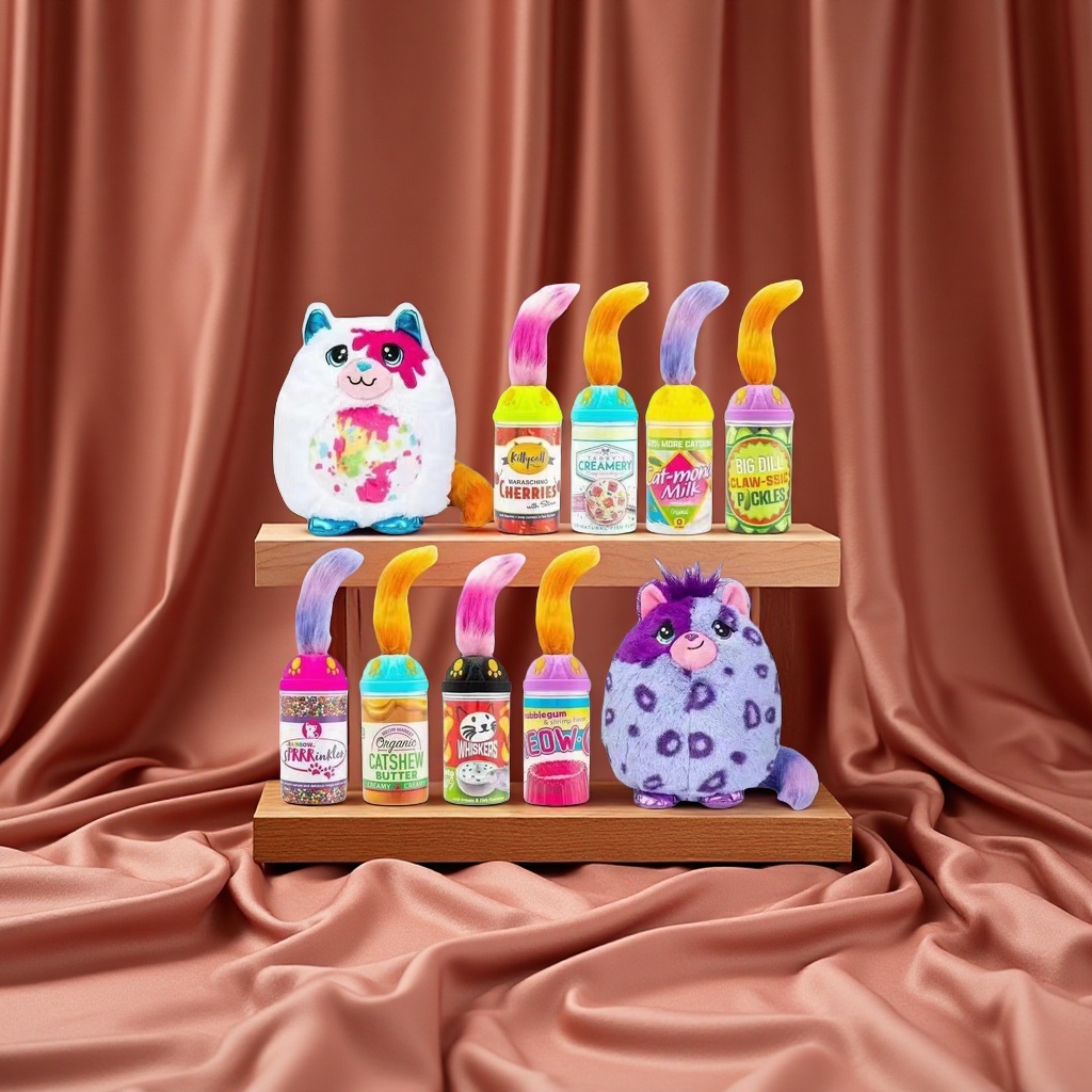 New cross-border cat with a lifelike cat plush pillow, children's blind box, gift pendant, fabric plush toy