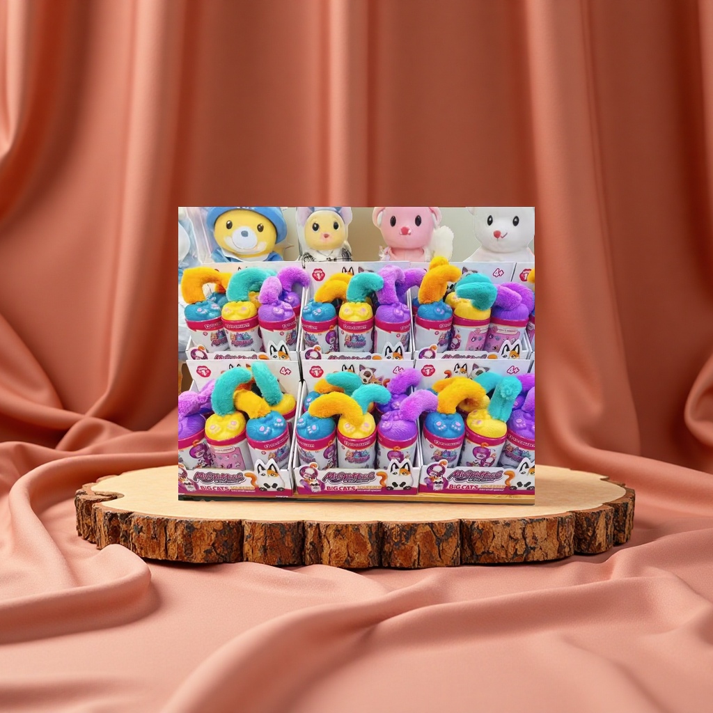 New cross-border cat with a lifelike cat plush pillow, children's blind box, gift pendant, fabric plush toy Application Scenario