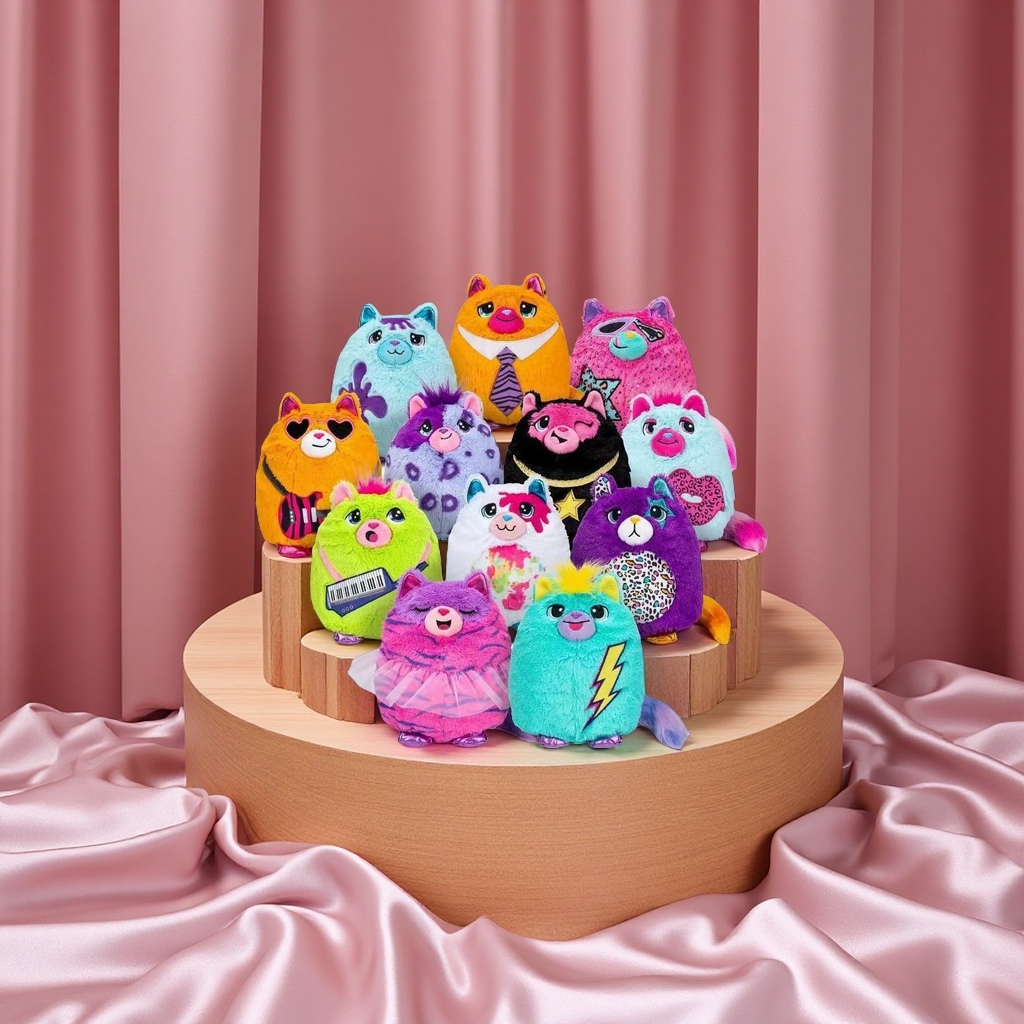 New cross-border cat with a lifelike cat plush pillow, children's blind box, gift pendant, fabric plush toy Item Picture