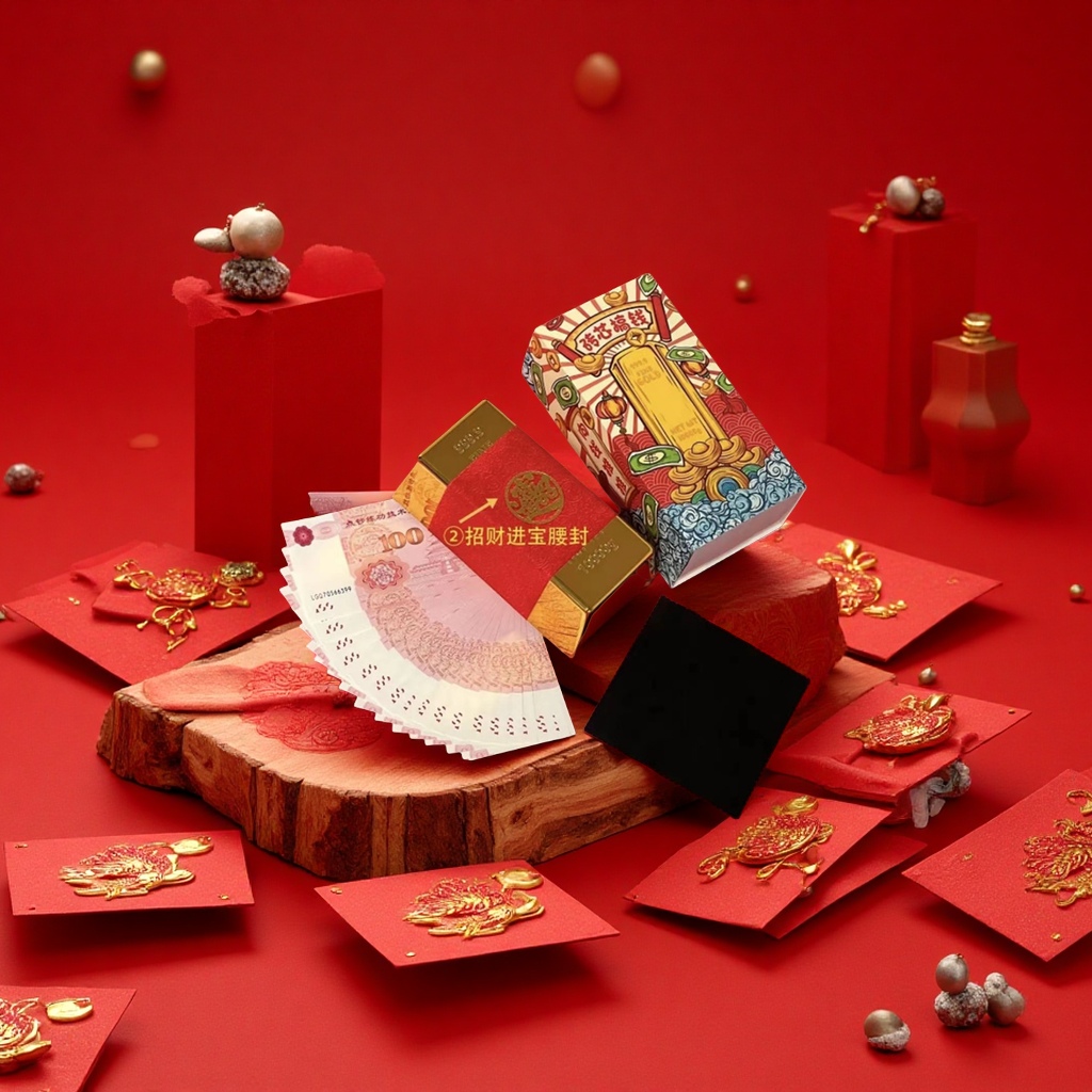 Brics red envelope simulation banknote storage tool, gift-giving big red envelope, 2024 Year of the Dragon best-selling wedding supplies, suitable for girlfriend gifts, office culture