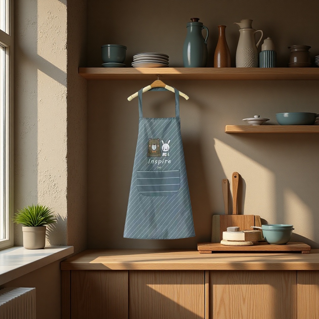 Kitchen multi-functional waterproof apron, durable and oil-resistant, household daily necessities, kitchenware, practical, heat-resistant and stain-resistant apron fabric