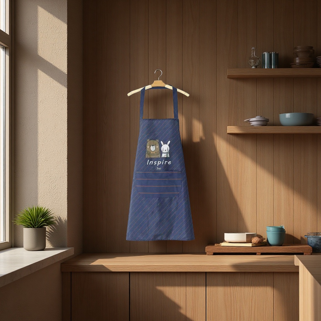 Kitchen multi-functional waterproof apron, durable and oil-resistant, household daily necessities, kitchenware, practical, heat-resistant and stain-resistant apron fabric Item Picture