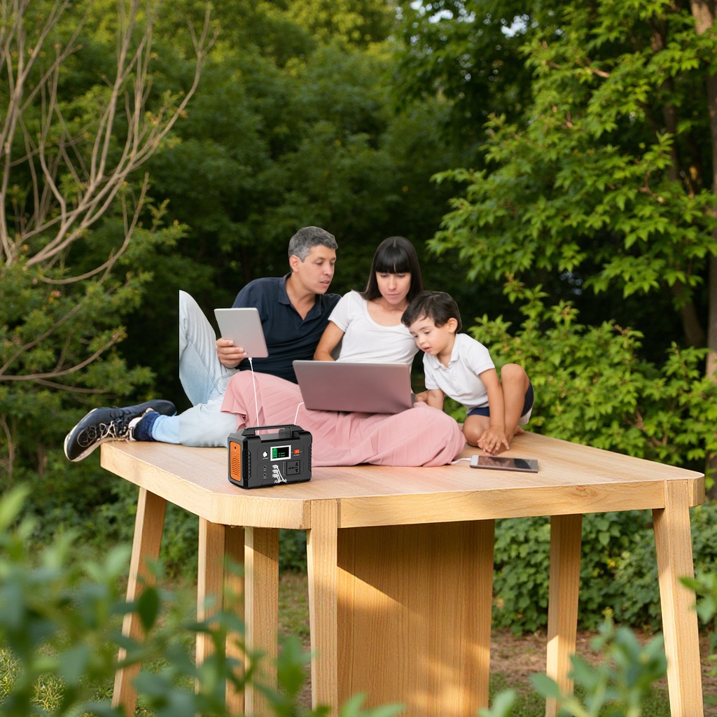 FlashFish Cross-border 200W outdoor portable energy Storage large-capacity fast charging power bank, digital computer and mobile phone accessories Application Scenario