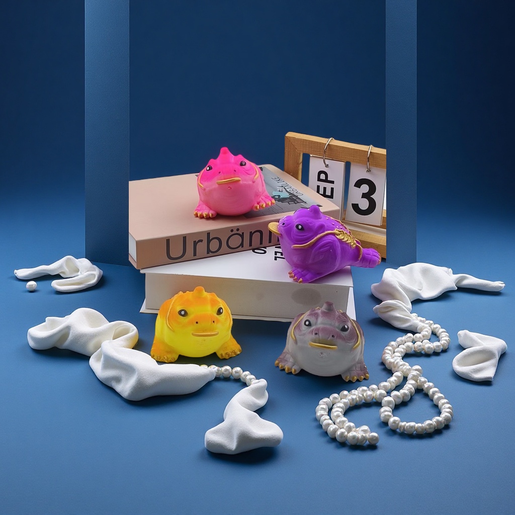 The Golden Toad Squeeze Fun Stress-relieving Squeeze Toy is a trendy and educational toy with a soft touch. It can relieve stress and offer leisure and entertainment for both children and adults