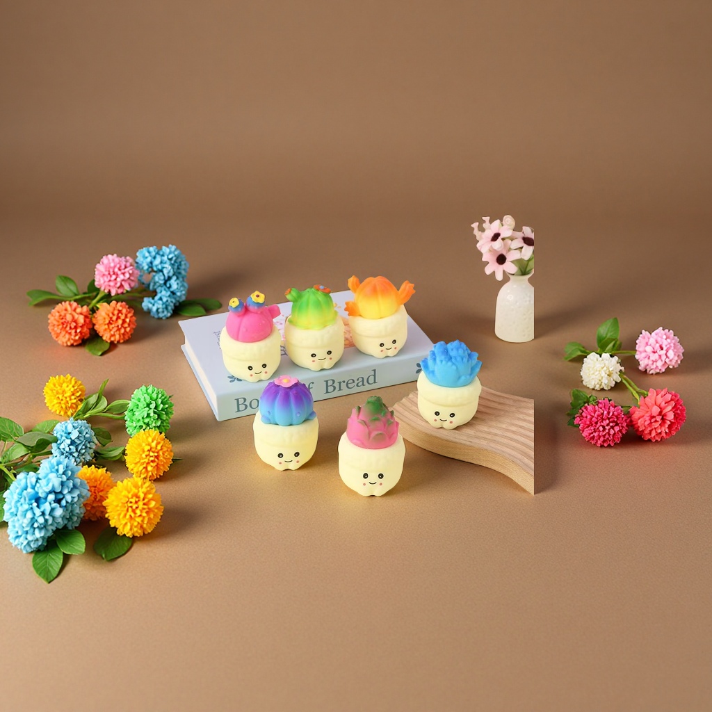 Cactus Pinch Fun Stress-relieving toy Squeeze Trendy puzzle toy Relieve stress Hand relaxation leisure toy details Picture