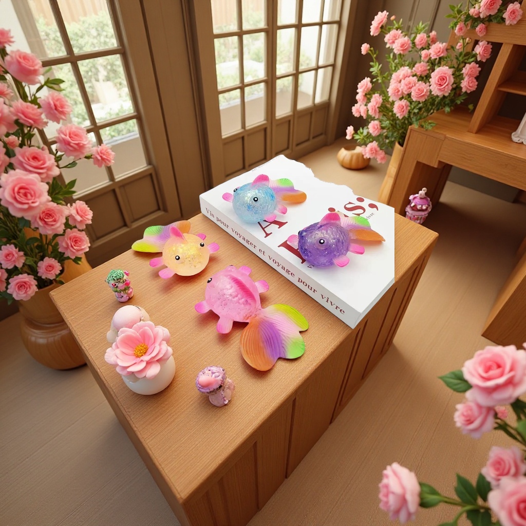 捏捏乐金鱼麦芽糖造型解压挤压玩具潮玩益智玩具放松减压儿童成人适用