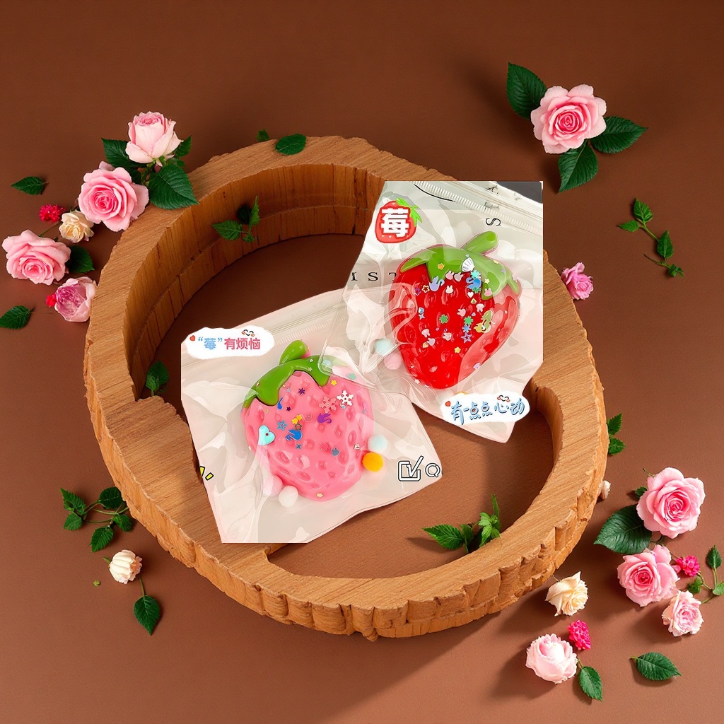 草莓捏捏乐解压玩具挤压益智潮玩缓解压力手部放松儿童成人适用