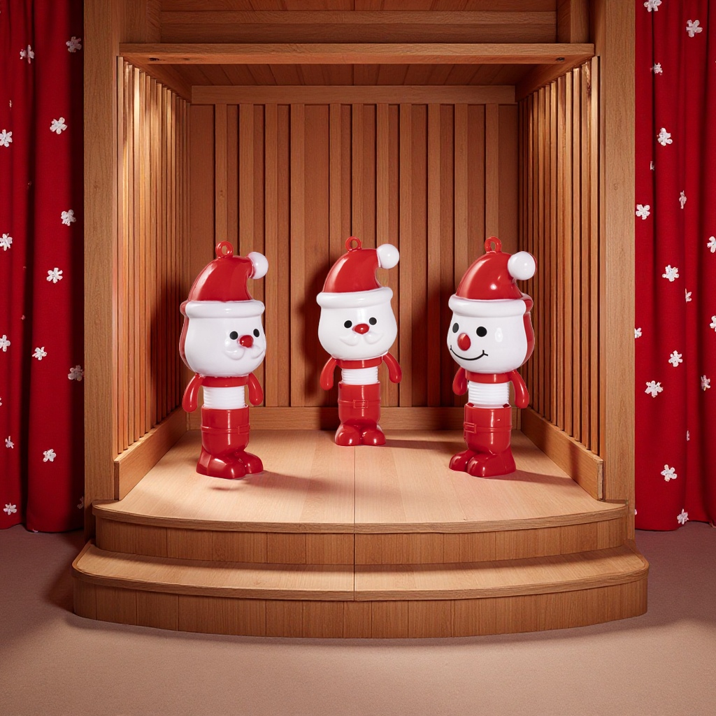 Santa Claus luminous telescopic tube Snowman in various shapes toy office culture Christmas decoration gift Specification image