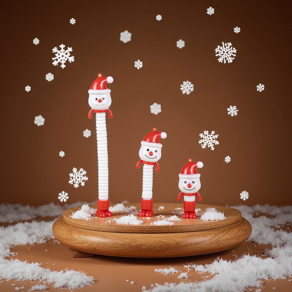 Santa Claus luminous telescopic tube Snowman in various shapes toy office culture Christmas decoration gift Item Picture