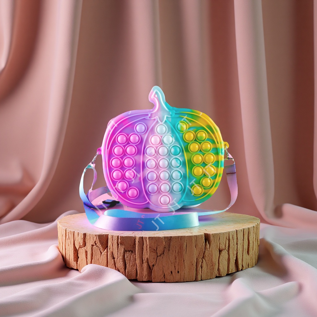 Pumpkin rat-killing bag, Pioneer Finger Bubble Fun silicone single-shoulder toy wholesale, new and unique toys Item Picture