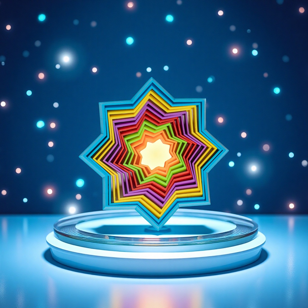 新款3D立体魔幻星八角形流体螺旋儿童益智百变魔幻星雪糕模具厨房用品