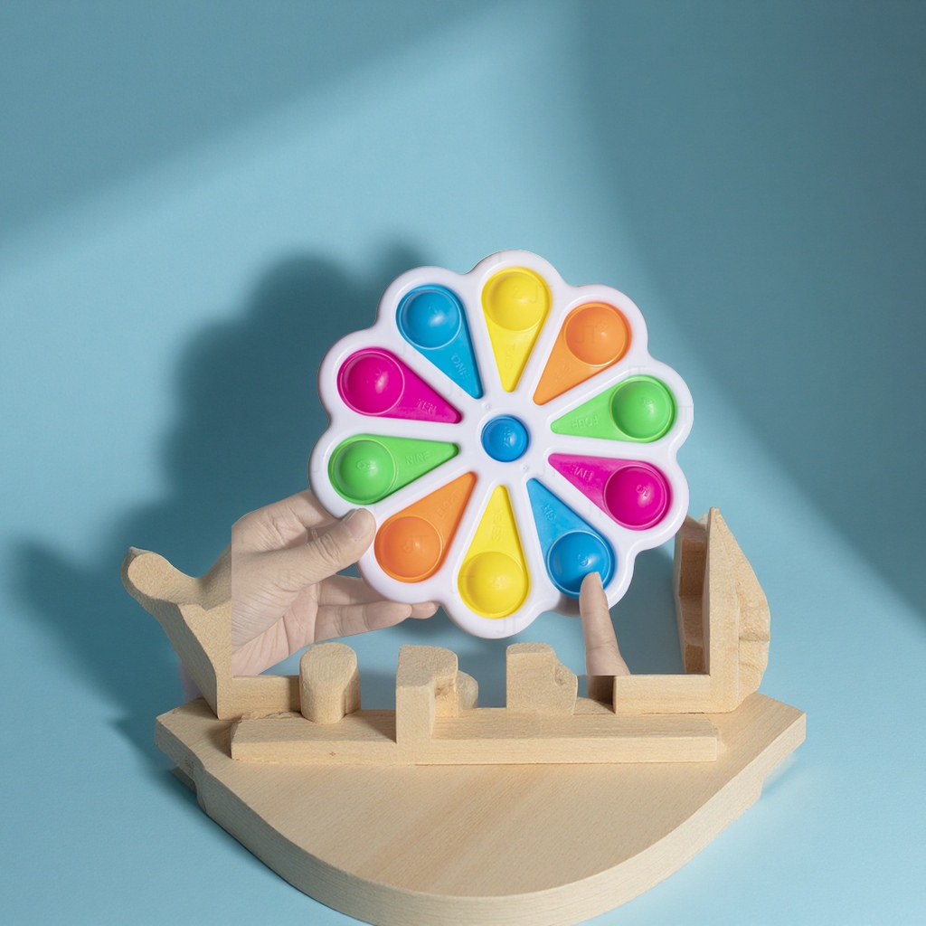 Cross-border best-selling infant and toddler finger bubble Fun Rat Extermination pioneer hand-grabbed and pressed cognitive number shape multi-hole educational toy