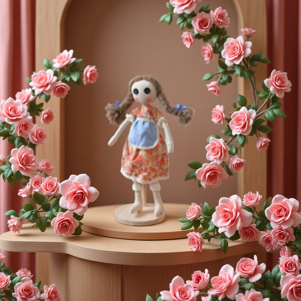 Cute handmade fabric dolls, birthday gifts for children, home decoration items, fun dolls