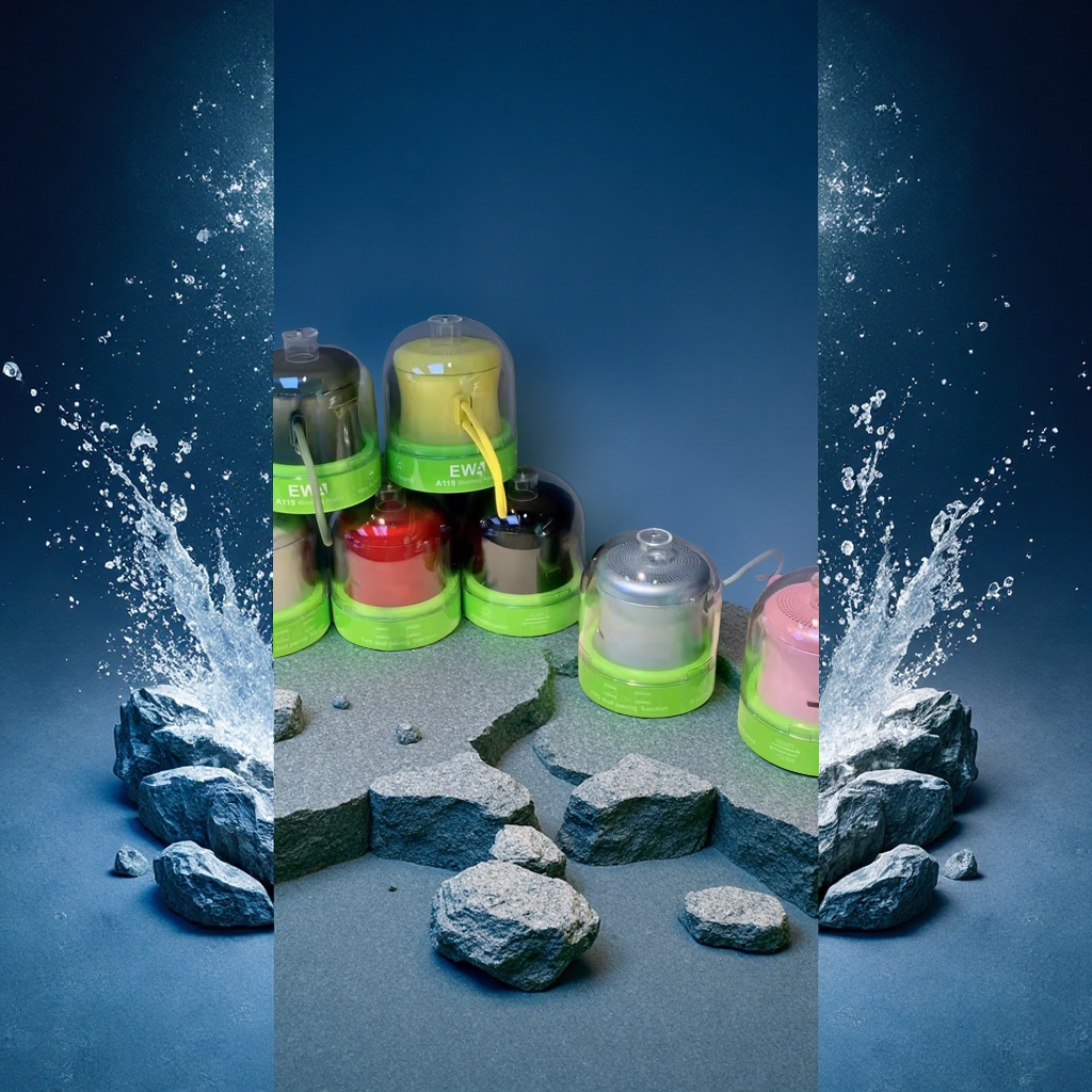 EWA Sound for Love A119 ultra-small Bluetooth speaker, IPX7 waterproof, metal body, portable outdoor home speaker, built-in lithium battery details Picture