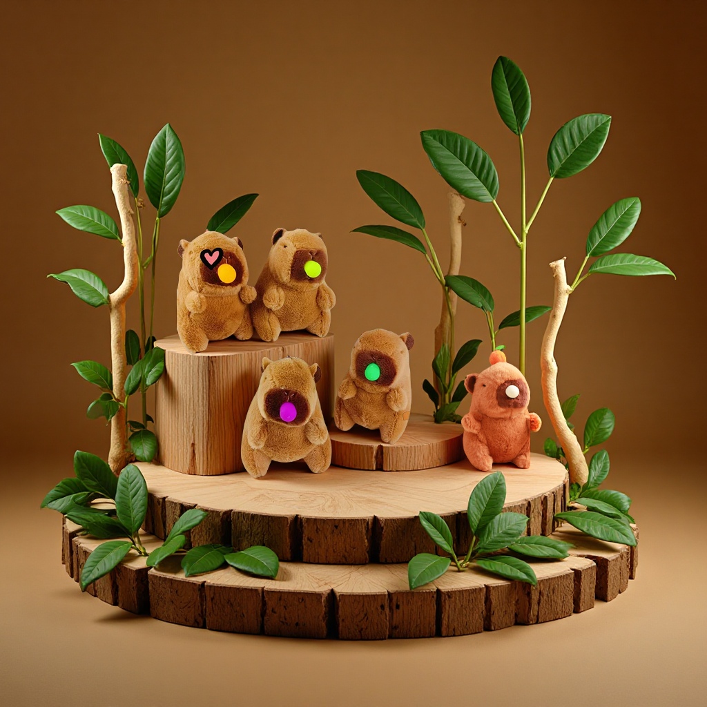 精品抓娃娃机卡皮巴拉水豚毛绒玩偶夹机布娃娃可爱公仔玩具 Specification image