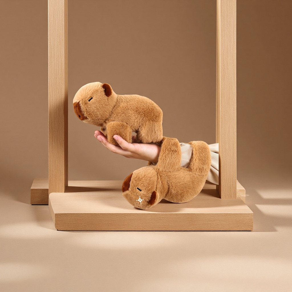 Factory direct sales of Capibara Capybara papybara ring plush toys, wristbands, girl wrist pendants, plush toys, children's gifts