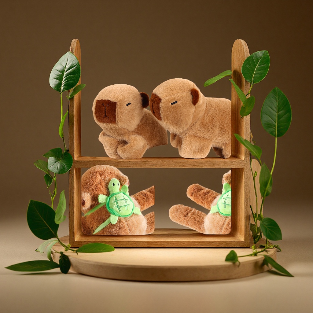 Factory direct sales of Capibara Capybara papybara ring plush toys, wristbands, girl wrist pendants, plush toys, children's gifts Specification image