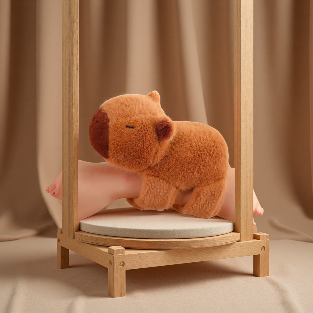 Factory direct sales of Capibara Capybara papybara ring plush toys, wristbands, girl wrist pendants, plush toys, children's gifts Item Picture