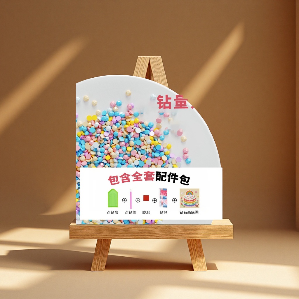 "Shan Hai Jing cartoon diamond collage with photo frame, children's handcrafted diamond dot DIY anime character decoration. Application Scenario