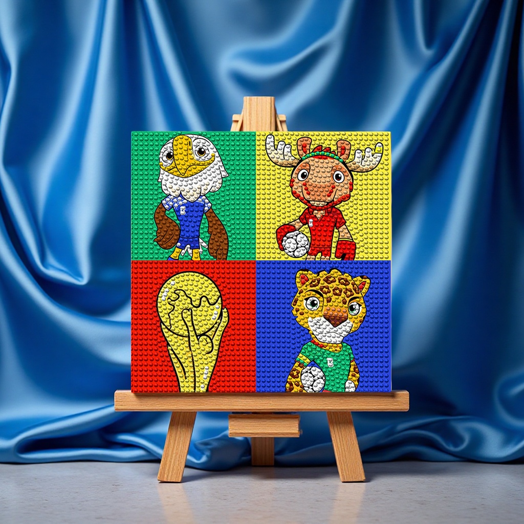 FIFA 2026 World Cup diamond painting Children's handmade mascot Sports peripheral football supplies Fun DIY decoration Application Scenario