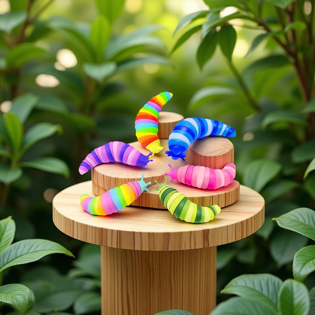Caterpillar stress-relieving Novel and unique toys made of eco-friendly materials, a stress-relieving gadget for both adults and children details Picture