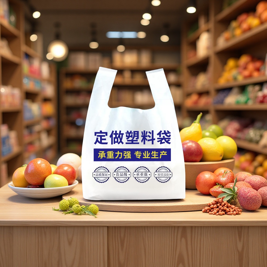 定制超市便利店购物袋水果零食手提背心袋外卖打包塑料包装袋定制