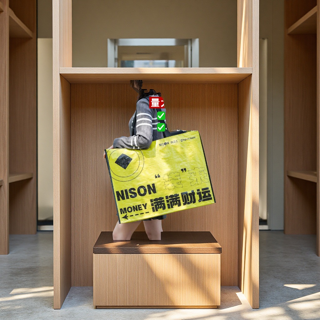 网红时尚蛇皮手提袋定制塑料PP编织购物收纳展会商超包装袋