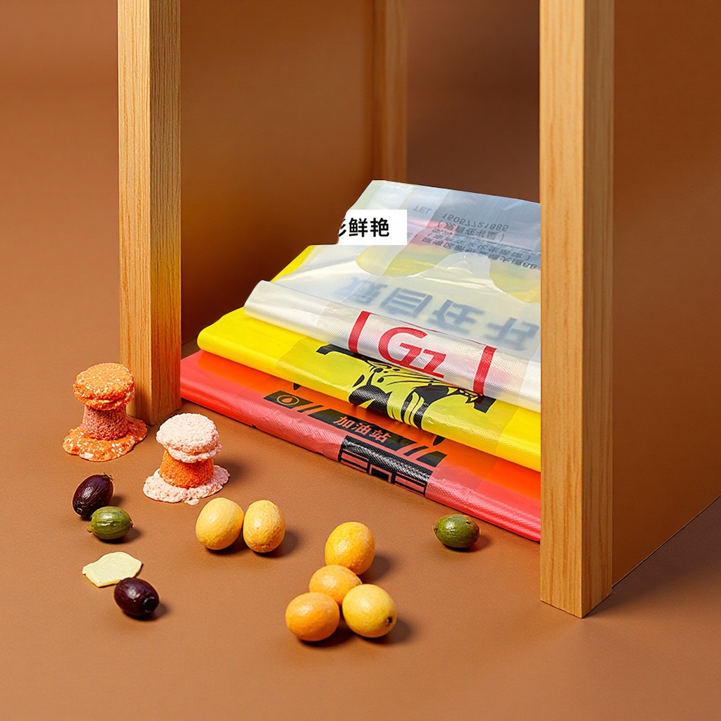 Customized supermarket and convenience store shopping bags, fruit and snack hand-held vest bags, takeout packaging plastic packaging bags details Picture