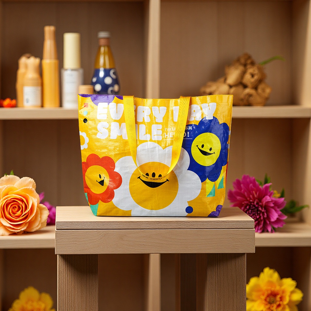 定制编织手提袋购物礼品袋覆膜彩印pp广告袋logo定做塑料包装袋