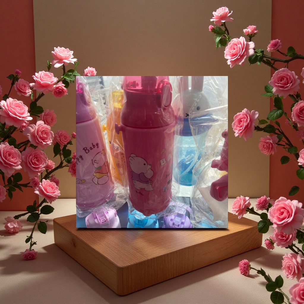 儿童水壶防漏便携带吸管卡通可爱学生宝宝学饮水壶600ml