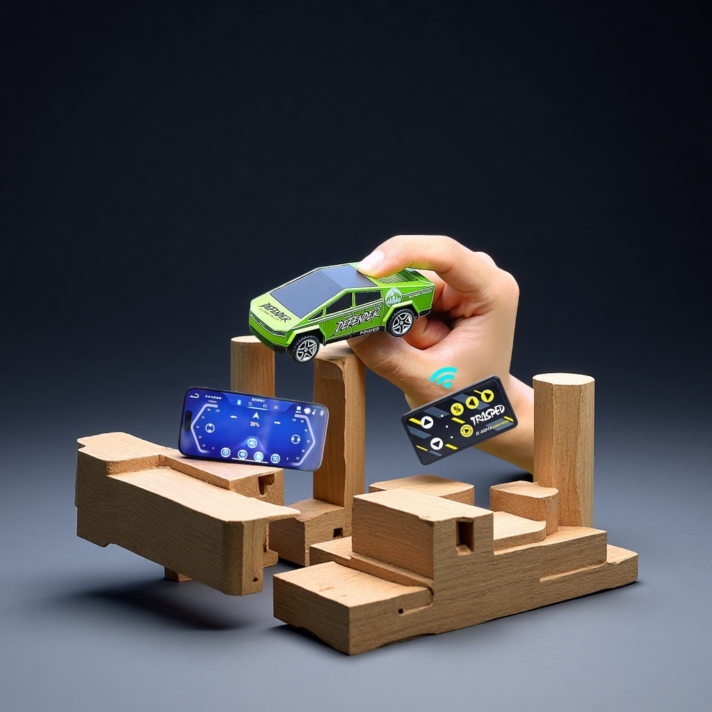 迷你合金特斯拉遥控车1:64儿童玩具新能源电动赛博皮卡模型车