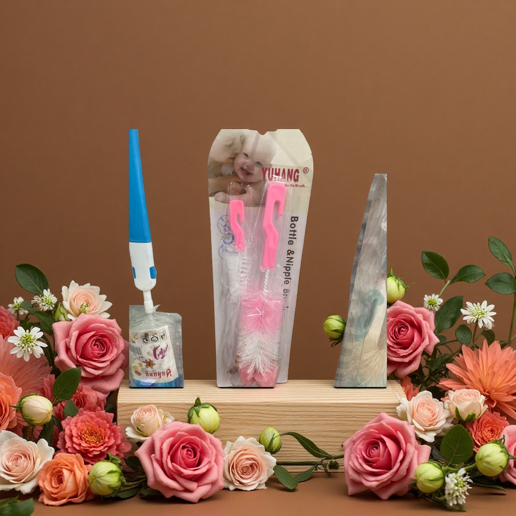 Baby bottle brush, baby bottle cleaning tool, soft bristles, slender brush head, practical and durable Specification image