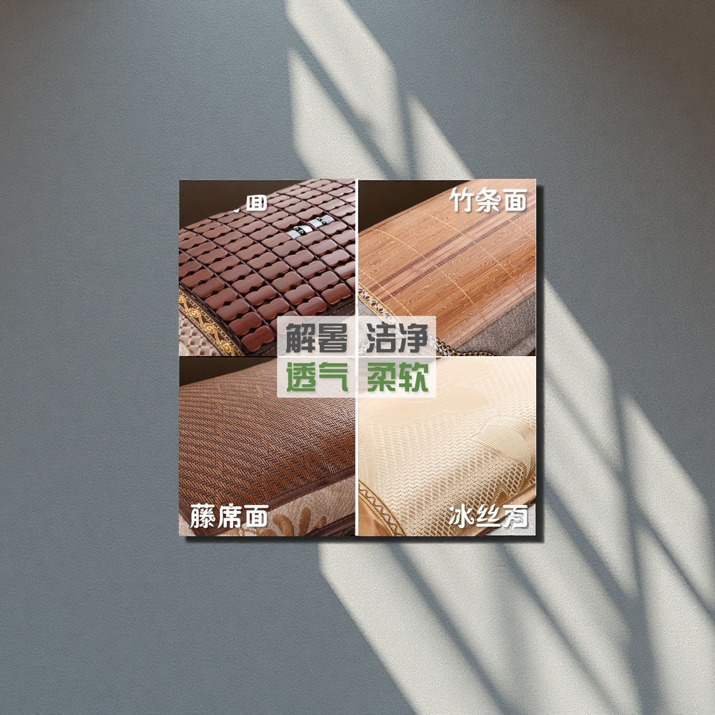 Summer bamboo mat pillow, single hard pillow, adult mahjong, ice silk rattan, cool dormitory student pillowcase, handicraft gift, wooden handicraft Specification image
