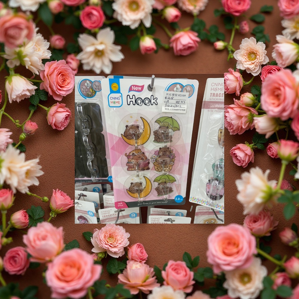 学生粘钩 多功能强力免钉墙壁挂钩 可重复粘贴粘贴免打孔家用收纳装饰贴钩产品图