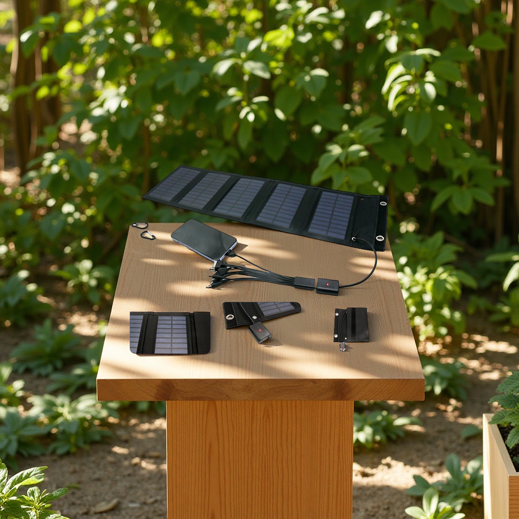 Factory direct sales of cross-border best-selling solar folding bags, mini portable hand-held charging boards, electrical and electronic products, solar cell modules details Picture