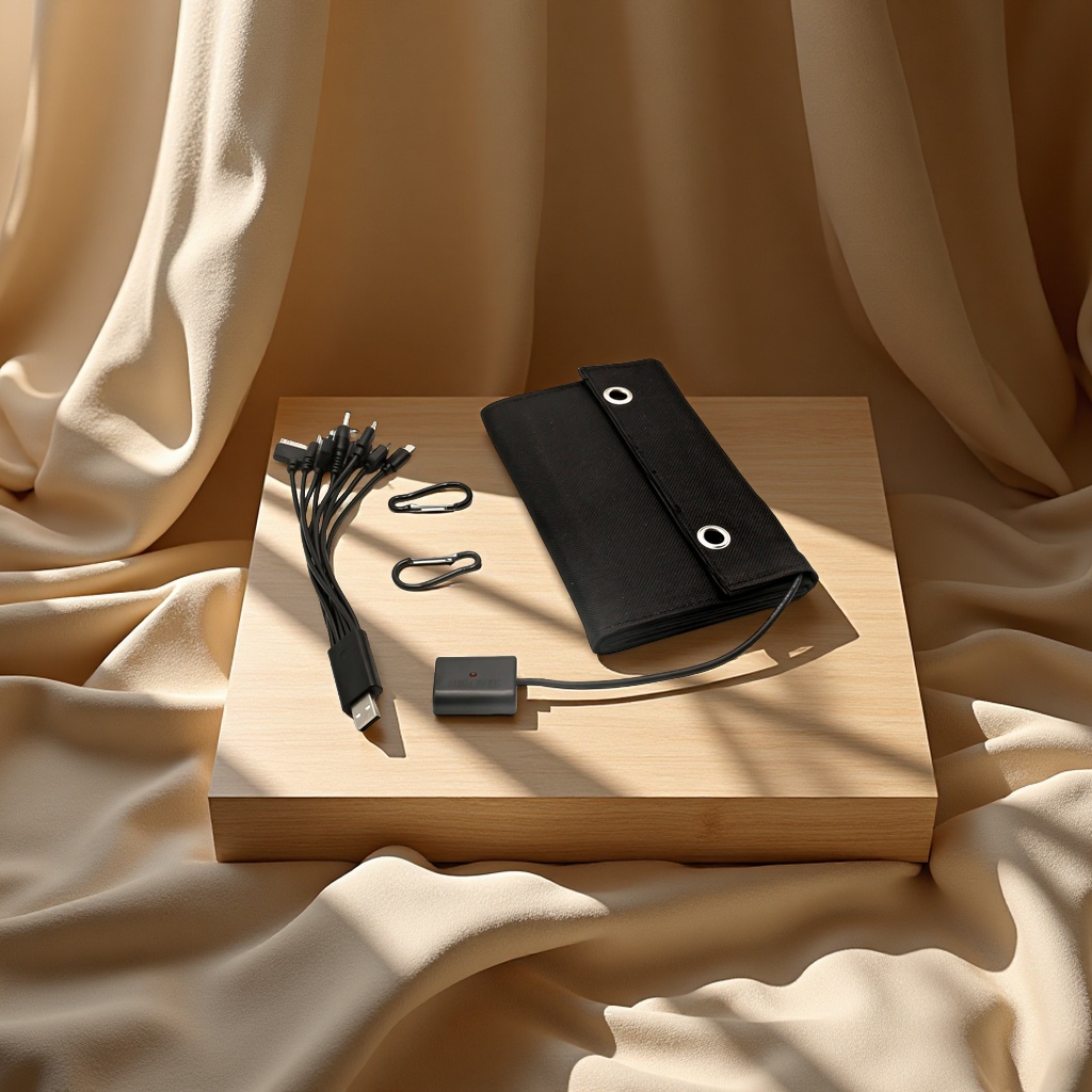 Factory direct sales of cross-border best-selling solar folding bags, mini portable hand-held charging boards, electrical and electronic products, solar cell modules Item Picture