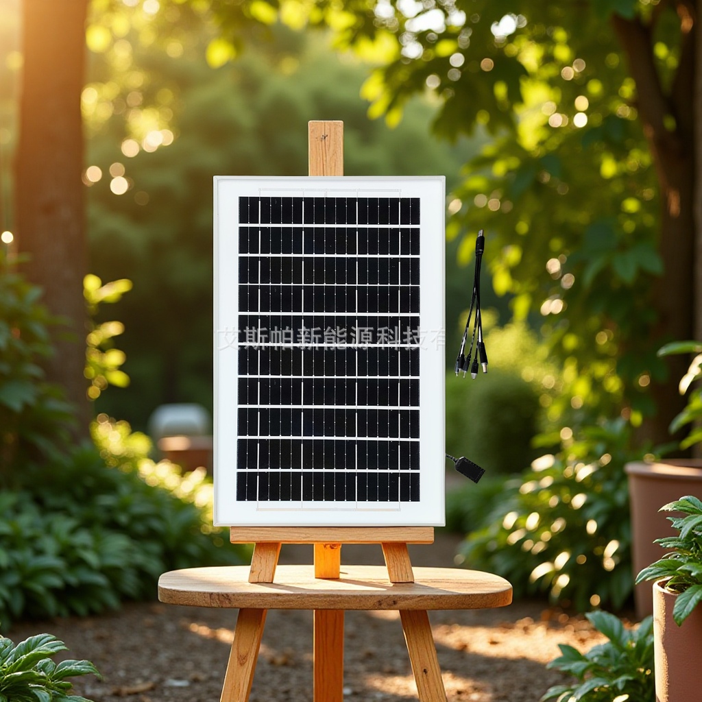 12W6V solar panel photovoltaic energy storage outdoor charging mobile phone with 5V protection board electrical and electronic solar cell module