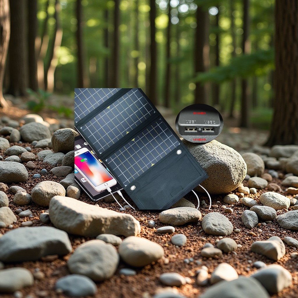 New 21W monocrystalline solar folding portable outdoor power charging board, outdoor emergency electrical and electronic solar cell module Application Scenario