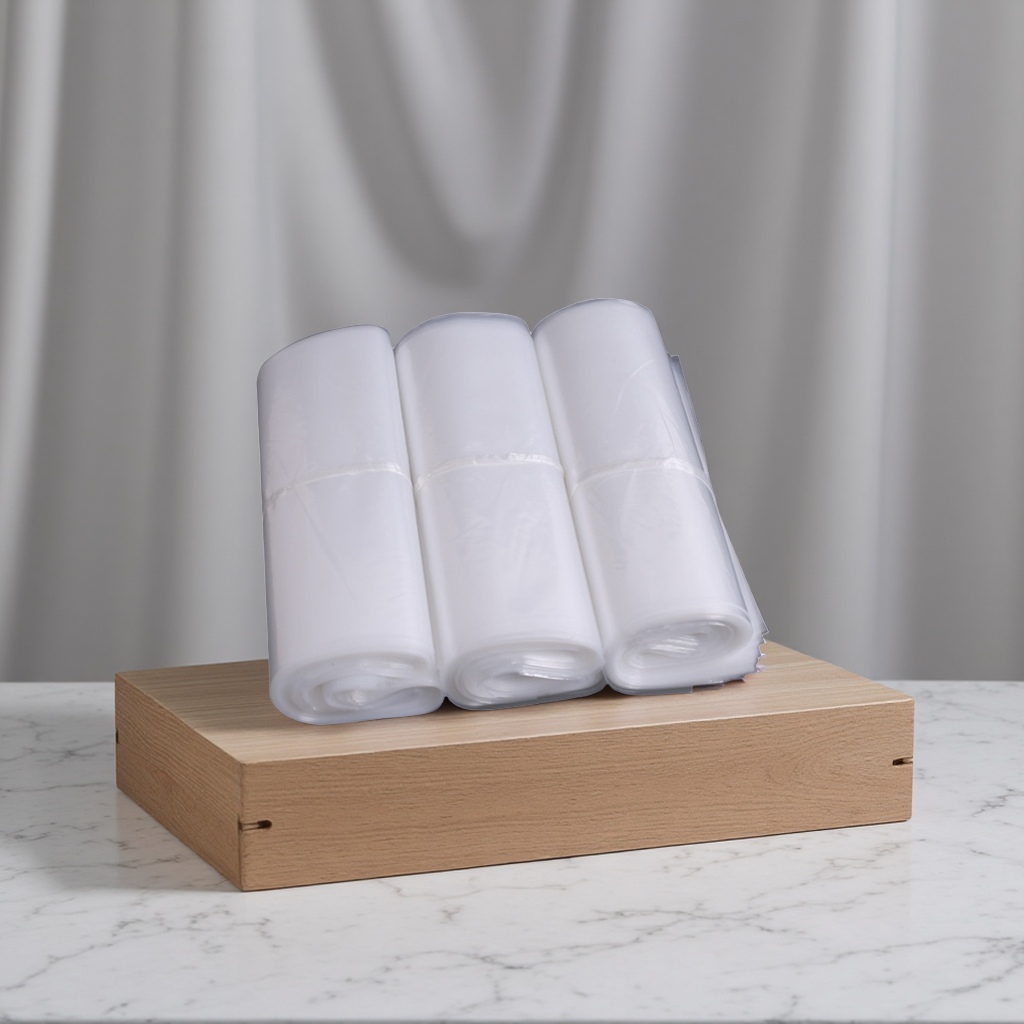 High-pressure transparent PE flat bag moisture-proof inner film printed logo thickened and enlarged plastic packaging bag, other plastic films Item Picture