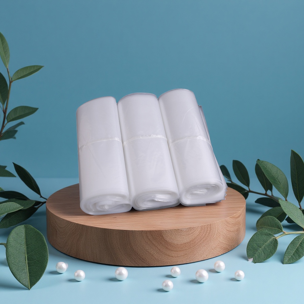 High-pressure transparent PE flat bag moisture-proof inner film printed logo thickened and enlarged plastic packaging bag, other plastic films Item Picture
