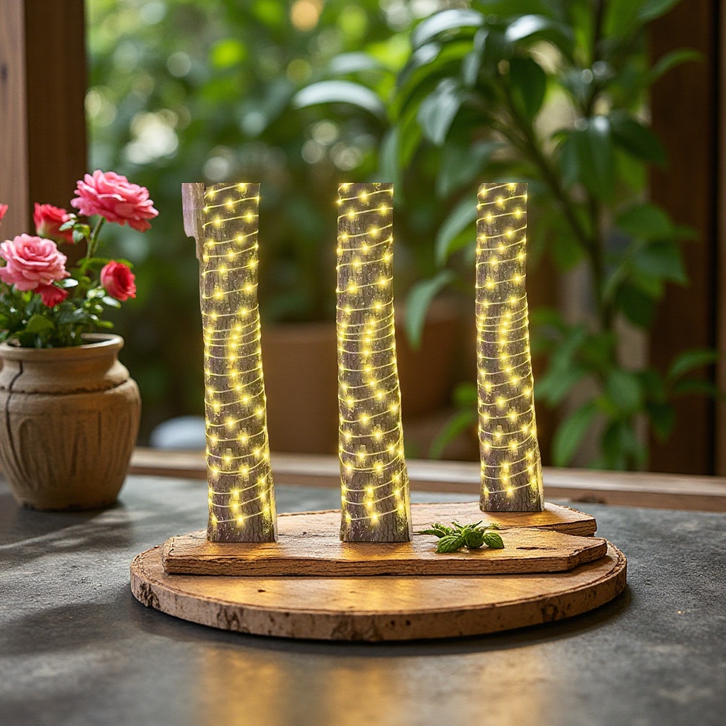 Solar LED light strings, outdoor courtyard leather line lights, Christmas tree atmosphere colored lights, starry sky decorative lights, lighting fixtures details Picture