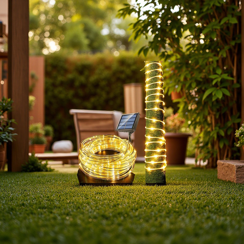 led solar tube light strings, copper wire tube lights, outdoor waterproof colored lights, courtyard Christmas decorative lighting fixtures, outdoor lighting fixtures