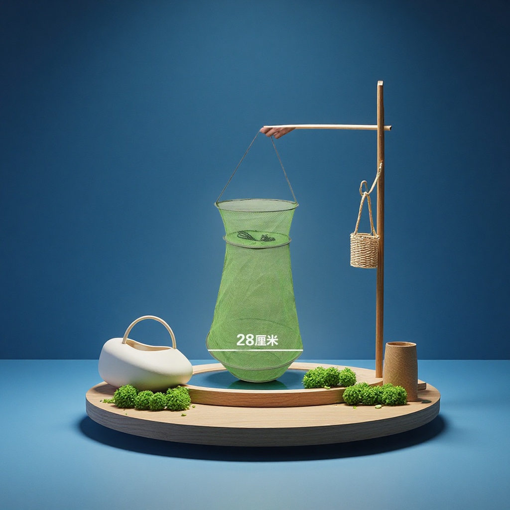 水族世界批发小鱼篓尼龙涂胶便携防挂鱼袋加厚速干渔护装宠物园艺鱼捞配件详情图2