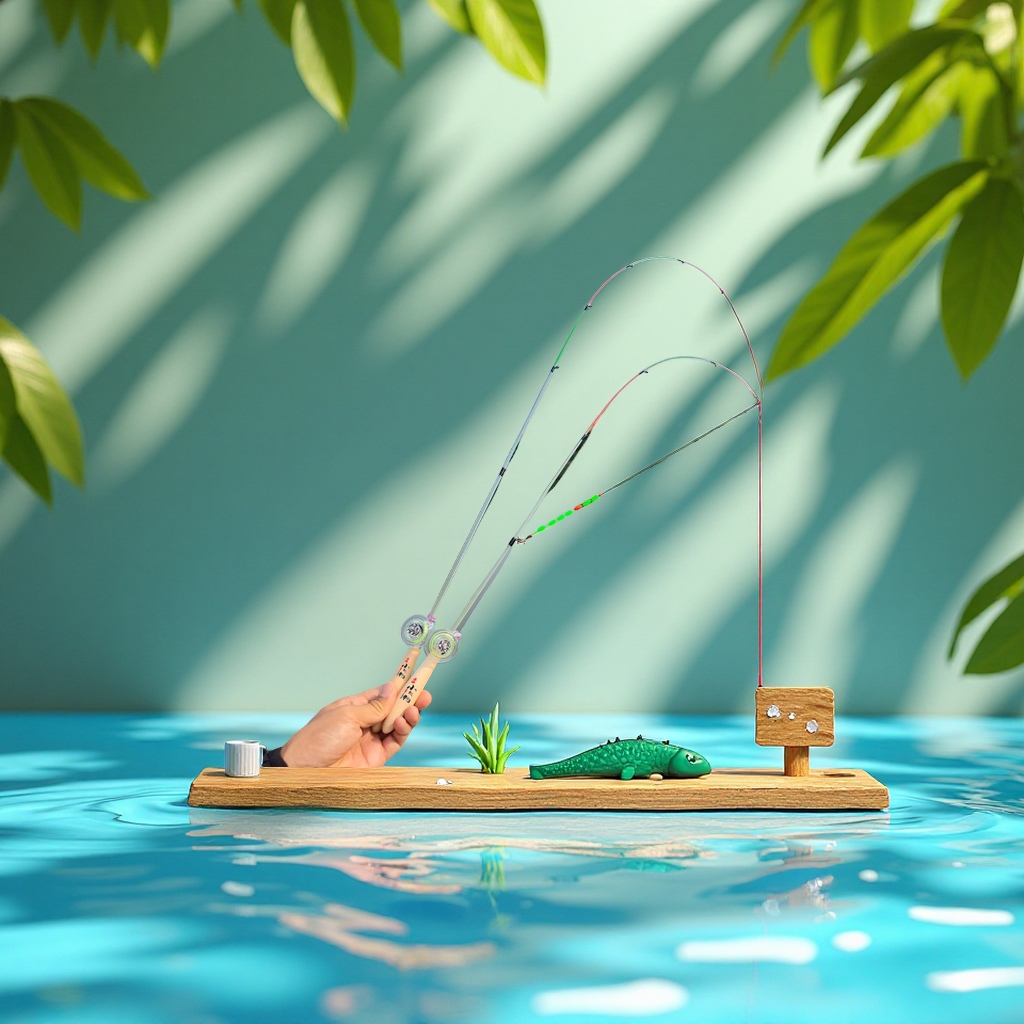 亲子娱乐迷你钓鱼竿便携式溪流儿童户外钓鱼用品微物钓竿