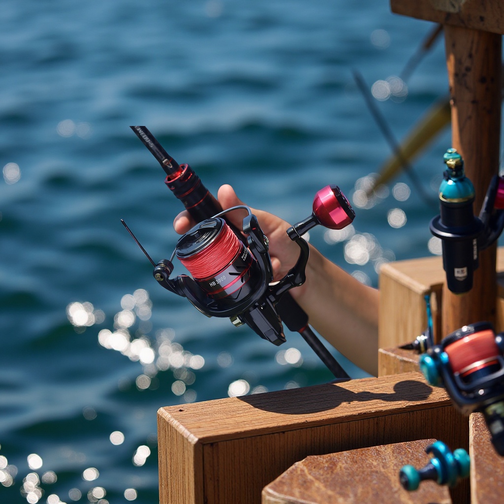 El lago de cristal todo el metal rueda de la línea de pesca del lanzamiento lejos lanza la caña rueda de pesca rueda giratoria rueda de polo del mar equipo de pesca al por mayor equipo de pesca durable details Picture