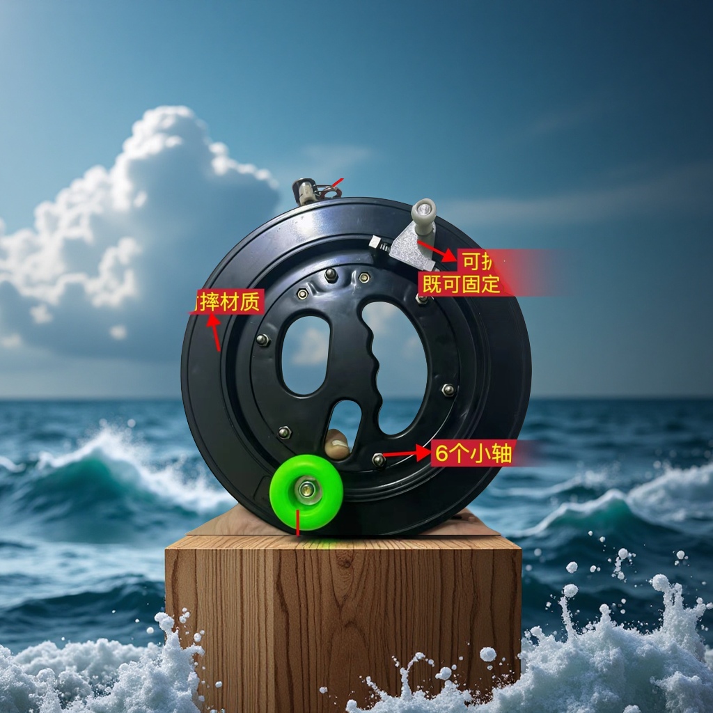 ABS barco pesca wheel mano grip kite wheel sea line wheel mano enredador de línea artículos de pesca pesca de línea wheel deportes al aire libre details Picture